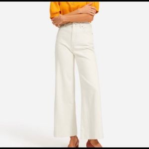 Everlane Off-White Wide Leg Jeans